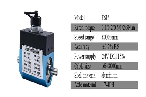 High Precision Torque Sensor And Transducer For AC And DC Motors, 0.1 To 5 Nm Range, 8000 RPM FA615, Compact And Easy To Install