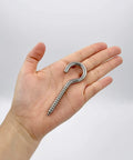 Heavy Duty 3.2 Inch 304 Stainless Steel Screw Eyes 6 Pack For Hammock Stand Indoor Outdoor Hooks Wall And Ceiling Mounts Holds 200-250 Lbs Rust Resistant And Easy To Install