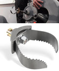 Heavy Duty Three Inch C Cutter Cable Coupling Drain Cleaning Workhorse Fits Five Eighths Cable shown with serrated claws for clogs.