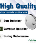 Top Notch Dual Hole Bathtub Drain Overflow Plate With Slick Chrome Finish And Included Matching Screws For No Fuss Installation and Built Tough Corrosion Resistant Real Deal Bathroom Upgrade.
