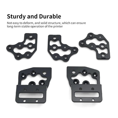 Premium Cnc Aluminum 3D Printer Frame Kit With Hardware Lightweight Upgrade For Ender 3 V24 R2, sturdy black brackets.