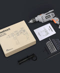 Beefy 7 Amp Hammer Drill Corded 1/2 Inch Chuck 3000 RPM Variable Speed With 10 Drill Bits for Wood Masonry Steel DIY Home Improvement