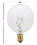 Pack Of 10 Clear G16.5 Globe Light Bulbs 25W 120V E12 Candelabra Base Decorative Incandescent Bulbs For Vintage Lamps Chandeliers