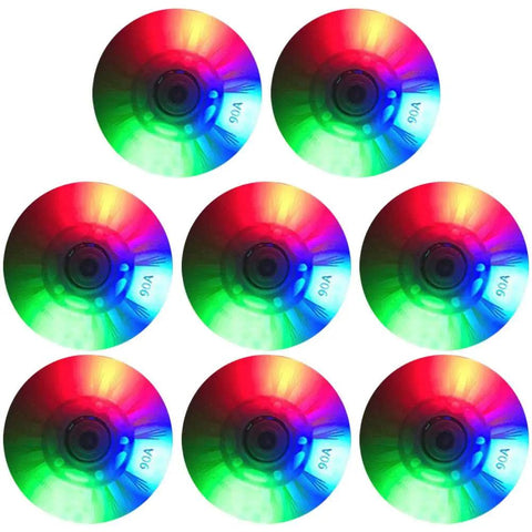 Eight Pack Inline Skate Wheels With ABEC 9 Bearings Light Up 68mm 70mm 72mm 76mm For Kids And Adults, LED glow effect