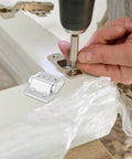Installation of Torque Cabinet Hinge For Kitchen And Home Cabinets, Silver Zinc Alloy Small Size With Adjustable Angle and Friction Soft Close