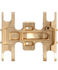Gold CNC machined Beefy Brass Skid Plate for 1 to 24 RC Crawler Axial Gladiator Bronco C10 JLU Deadbolt Upgrades
