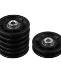 Nylon Cable Pulley Wheel For Fitness Machines And Home Gyms Smooth Glide Bearing Roller Quiet Durable DIY Lifting And Garage Door Sheave Accessory 70mm Size, stacked view