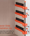 Heavy Duty Pro Grade Shop Ready Drawer Slide Jig With Toggle Clamp for easy and precise cabinet drawer installation.