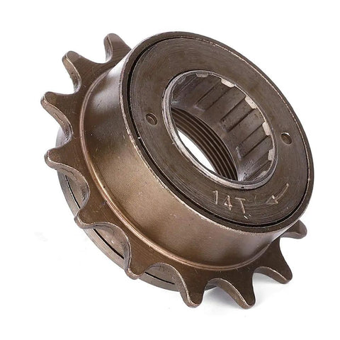 14T Screw On Single Speed Freewheel For Mountain Road And Folding Bikes Beefy One Way Flywheel Sprocket in bronze