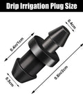 Drip Irrigation Plugs 1/4 Inch Tube Closure Goof Hole Plugs Irrigation Stopper For Garden And Lawn Black 150 Pieces