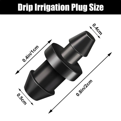Drip Irrigation Plugs 1/4 Inch Tube Closure Goof Hole Plugs Irrigation Stopper For Garden And Lawn Black 150 Pieces