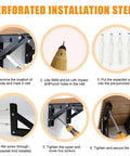 Installation guide for 10 Inch Folding Shelf Brackets Pack of 2 Heavy Duty Metal Collapsible Brackets with screws and drill