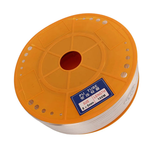 Badass Transparent Air Hose Built For Hardcore Garage Work With High Pressure Pounding Power Using Heavy Duty Polyurethane Material That Will Handle Any Tough Automotive Repair Job Like A Champ. Orange 8x5mm 100m PU tube spool