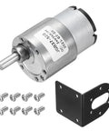 24V 35RPM Low-Noise Beefy Torque DC Gear Motor With D-Shaped Output Shaft For CNC Laser Cutting Printing Flame Cutting Semiconductor And Electronic Fan Gearbox Applications JGB37-520