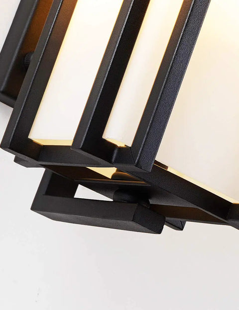 Outdoor Exterior Wall Sconce Lantern Go To Porch Lighting Weatherproof And Rust Resistant Black Finish With Frosted Glass