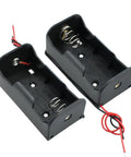 Built Tough D Cell Battery Holder 2 Pack 1.5V External Power Case With Copper Contacts And Nickel Plated Springs for two battery slots.