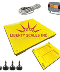Heavy Duty Digital Platform Scale 48 X 60 Inch Workstation with yellow steel surface and digital display components.