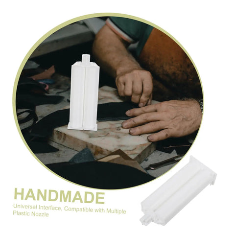 Dual AB Epoxy Cartridge Dispenser For Construction And Outdoor Repairs, 1 To 1 Ratio, Manual Glue Applicator With Reliable Flow Control, Portable Tube Work Kit For Pros And DIY Projects, white cartridge nozzle