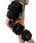 Hinged Knee Brace For ACL MCL PCL And Arthritis Post Op Support With Comfort First Design Soft Breathable Lining Cushioned Padding Adjustable Straps For A Secure All Day Fit Built Tough Aluminum Hinges For Real Stability, side view