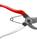 Pro Grade Pruning Shears No 104 With 8.3 Inch Blade High Grade Knife Steel Carbon Steel Handle Olefin Pattern Grip Red And White Finish