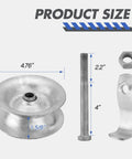 Heavy Duty Galvanized Gate Rollers For 1 5 8 Inch Pipe Track Built To Last With Smooth Sliding Action 5 Inch Steel Pipe Track Roller Kit components