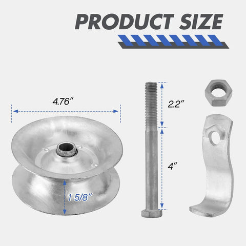 Heavy Duty Galvanized Gate Rollers For 1 5 8 Inch Pipe Track Built To Last With Smooth Sliding Action 5 Inch Steel Pipe Track Roller Kit components
