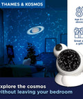 Turn Your Bedroom Into A Full On Planetarium With This 6 Inch Dual Mode Projector That Rotates Northern And Southern Star Maps And Displays James Webb Space Telescope Images For A Fun Yet Practical STEM Learning Tool, white plastic projector