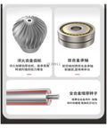 Heavy Duty Pneumatic Angle Grinder 4 Inch With Badass Air Power And Smooth Operation For Tight Spaces And Precision Work components.