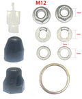 Heavy Duty 12mm Shaft Nut Cover And Washer Set For Hub Motors Durable Steel And Rubber Replacement Cap Spacer And Safety Washer