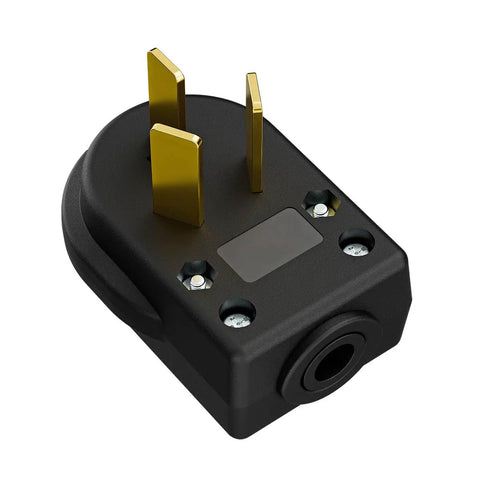 Beefy 50 Amp 125 250V Dryer And Range Power Plug 10 To 50P with copper pins and nylon shell, heavy duty cord grip