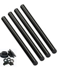 Four Pack Round Acetal Copolymer Rods Three Eighths Inch Diameter Twelve Inch Length Black POM C Rods For Precision Gears Bearings And Bushings Top Notch Machinable Non Marring And Standard Tolerance, four black rods