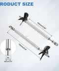 Drive Shaft With Propeller Universal Joint For RC Boats, DIY Friendly, L150Mm Shaft L100Mm Sleeve D55Mm Stainless Steel 4 Bladed Paddle
