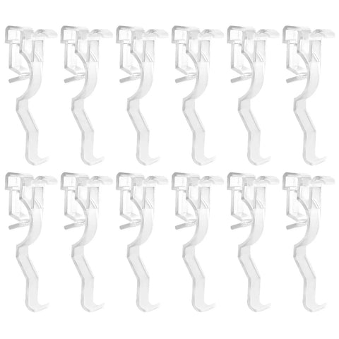 Clear Plastic Valance Clips For Window Blinds Snaps Right On Decorative Trim Holders Heavy Duty Curtain Track Caps Pack Of Twelve