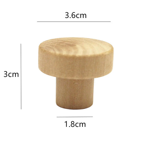 20Pcs Round Unfinished Wood Cabinet Drawer Knobs Pulls Handles for DIY Projects Super Handy Paintable Stain Ready Natural Wood Finish