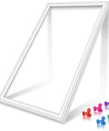 Upgraded 5304507201 Freezer Door Gasket With Embedded Magnetic Strip Snug Seal for Frigidaire Upright Freezers shown with colorful magnets