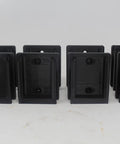 Slick 8 Pack Tool Mount Holders For 24V Power Tools Black Wall Mountable Organizers on white background