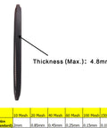 Side view of DERNORD 2-inch FKM sanitary gasket with stainless screen for Tri Clamp Clover, 20 mesh, max 4.8mm thick.