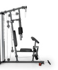 Side view of Multifunction Steel Home Gym System With 150 Pound Weight Stack For Full Body Strength Training At Home Beast Mode Ready
