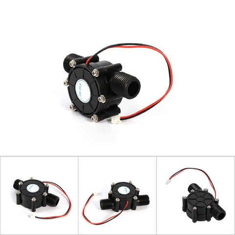 10W High Power Mini Water Turbine Hydroelectric Generator with cables for on-the-go charging, black color, compact design.