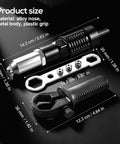 Cordless Drill Rivet Tool Adapter Kit With Quick Connect Hex Design Converts Any Drill Into A Rivet Gun Includes 4 Nut Cores And Blind Rivet Heads No Brainer Tool Free Setup Durable Aluminum Alloy Construction Easy Riveting For Quick Repairs And All, 14.3 cm, alloy nose, metal body, plastic grip