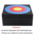 Backyard Archery Target For Youth, Kid Friendly EVA Foam, Lightweight And Waterproof, Square Moving Target with colored rings.