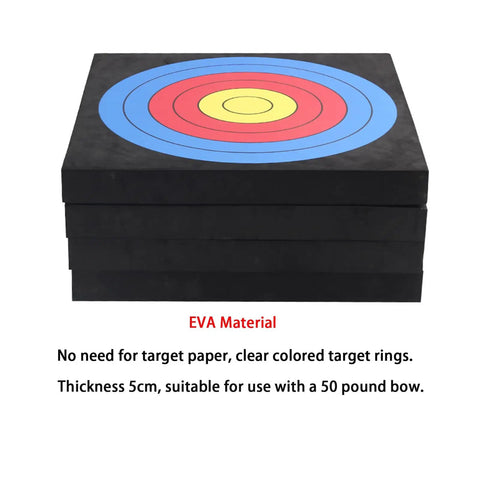 Backyard Archery Target For Youth, Kid Friendly EVA Foam, Lightweight And Waterproof, Square Moving Target with colored rings.