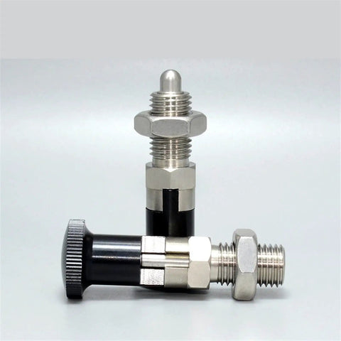 Top Shelf Rest Position Index Plunger With Fast Acting Spring Lock Pin grip tight aluminum knob screw, precision machined, heavy duty.
