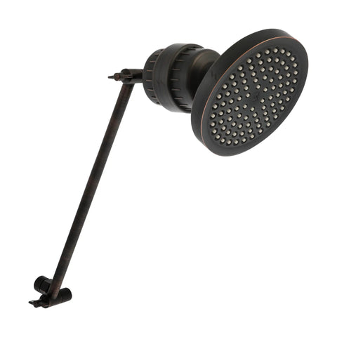 Solid Brass 16 Inch Shower Head Extension Arm With Flexible Height And Angle, Universal Pipe Connection, Oil Rubbed Bronze Finish