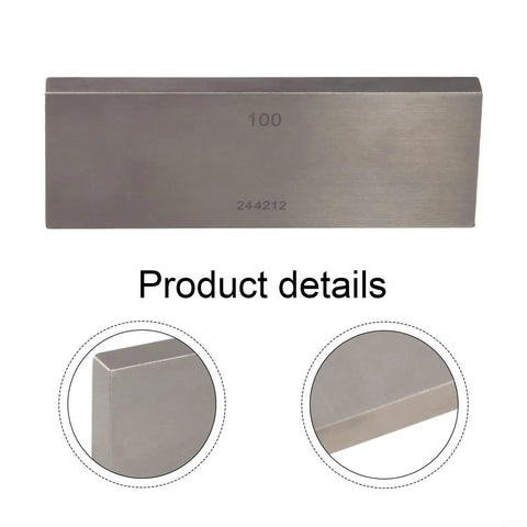 Pro Grade High Steel Gauge Block Set For Precise Measurements, 64 Hardness, 0.5-100mm Range, Ideal For Workshop Calibration And Inspection, Durable Metrology Tool For Hobbyists And Pros. 100mm high steel gauge block detail