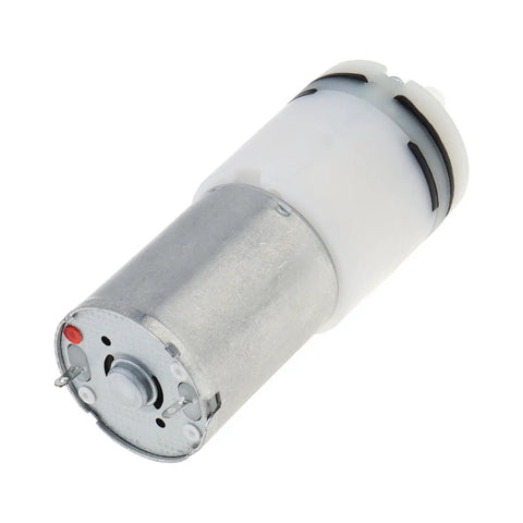 Two Pack R370 Micro Water Pump Motor With 3.7V DC Power, Tiny Suction Diaphragm Pump, compact design, side view
