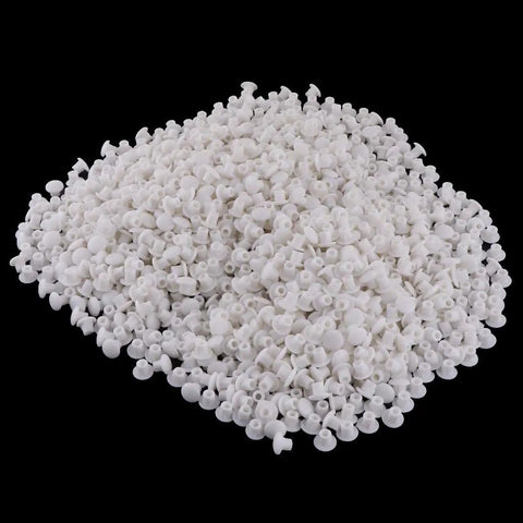 Must Have 1000 Pieces White Hinge Hole Plugs For Furniture And Home Improvement on black background