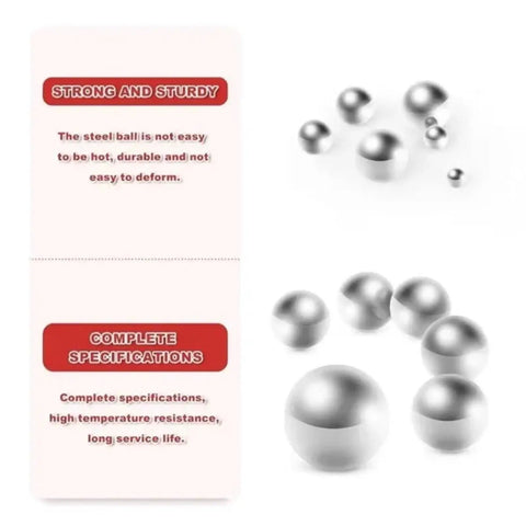 Stainless Steel Bearing Balls Kit 620 Pcs Mini Solid Beads In 1mm To 8mm Pro Grade Precision Tolerance Rust Resistant For Bearings DIY Projects Jewelry Model Making Crafting Tools, assorted sizes