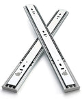 Front view of 18 Inch Soft Close Drawer Slides Set Beefed Up 4 Pairs Slow Close Ball Bearing Slides Full Extension 3 Fold Side Mount