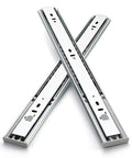 16 Inch Soft Close Drawer Slides With Full Extension, Side Mount, 3 Fold Design, Heavy Duty 100 LB Capacity, Quiet Smooth Glide For Cabinets, RVs, Toolboxes, Trucks, Silver shown crossed